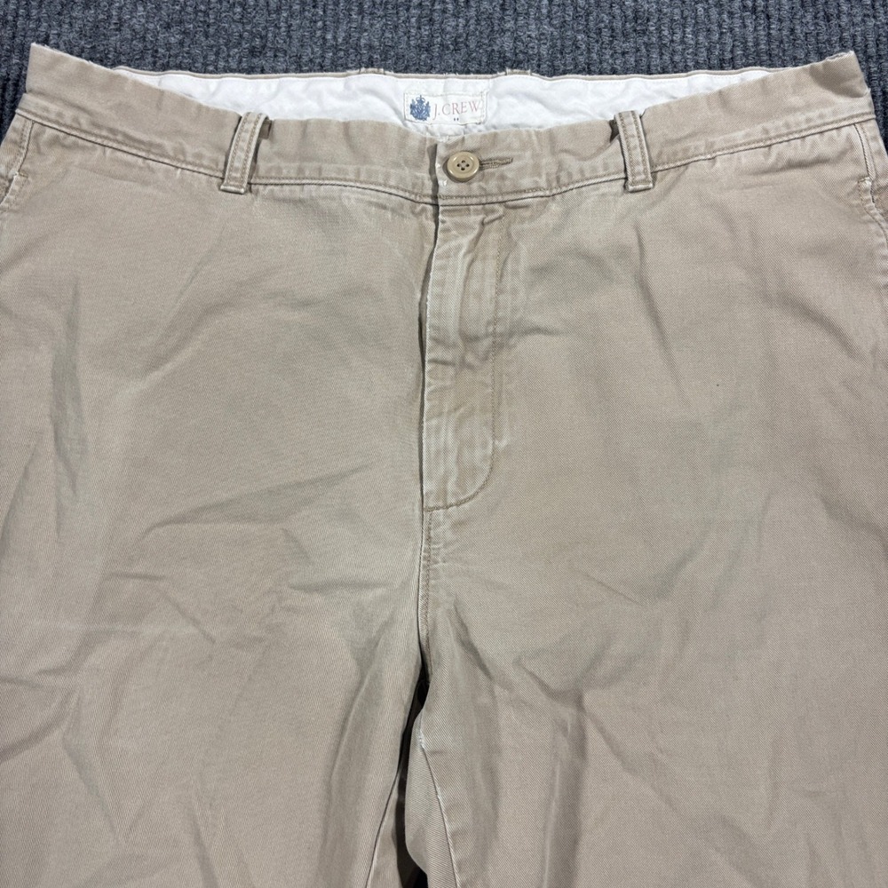 J.Crew Chino Pants Mens 36x32 Tan Khaki Cotton Twill Straight Leg 12837